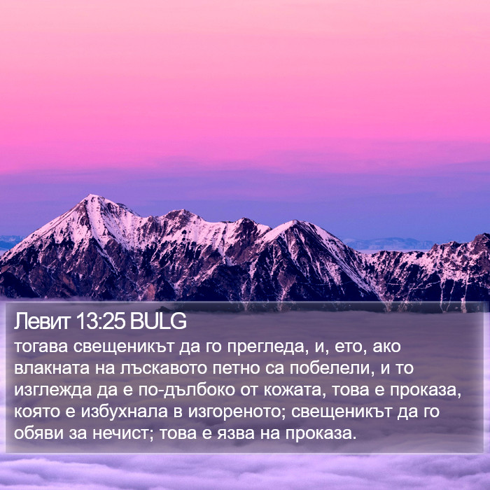 Левит 13:25 BULG Bible Study