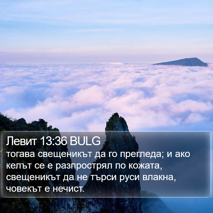 Левит 13:36 BULG Bible Study