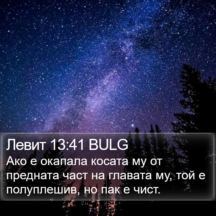 Левит 13:41 BULG Bible Study