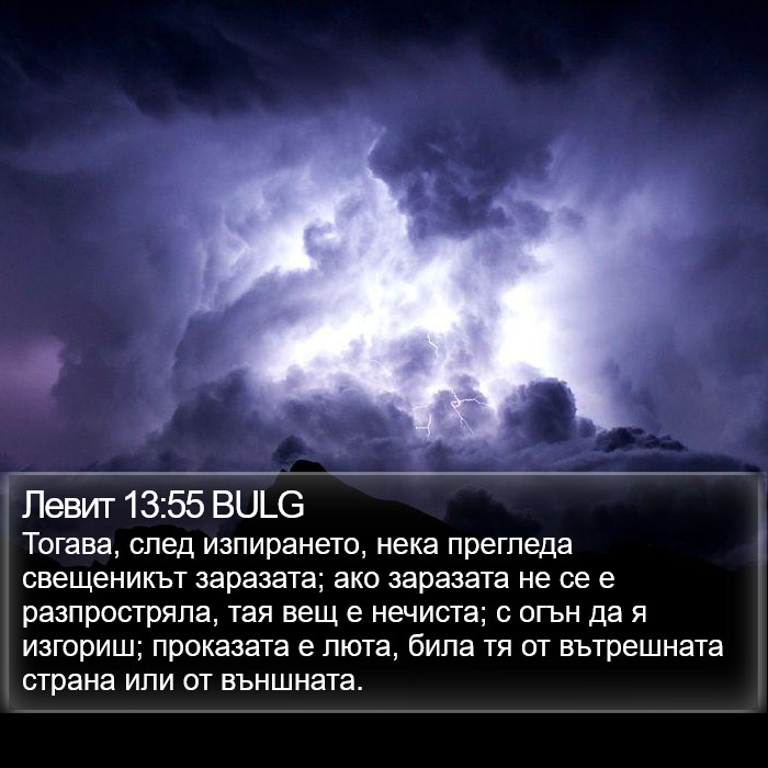 Левит 13:55 BULG Bible Study