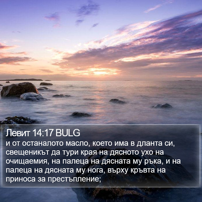 Левит 14:17 BULG Bible Study