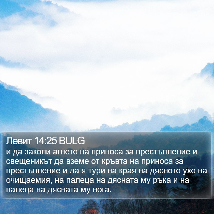 Левит 14:25 BULG Bible Study