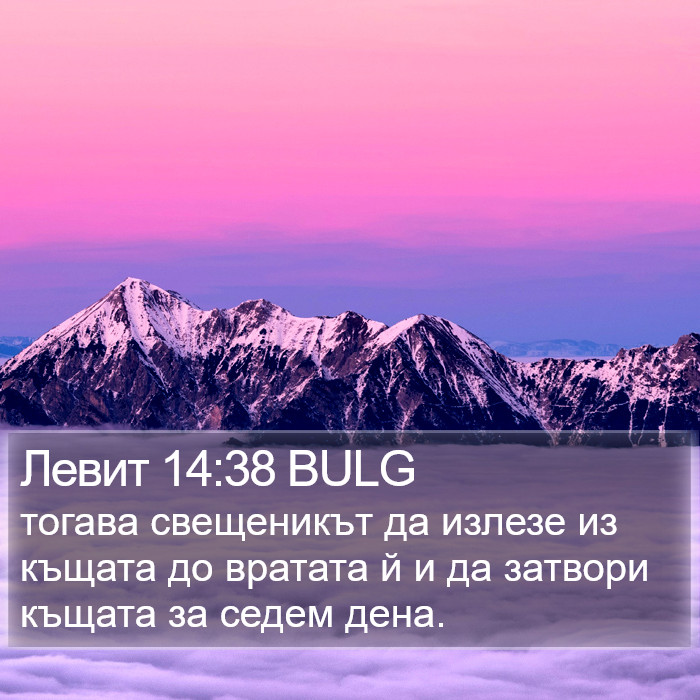 Левит 14:38 BULG Bible Study