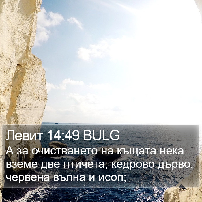 Левит 14:49 BULG Bible Study