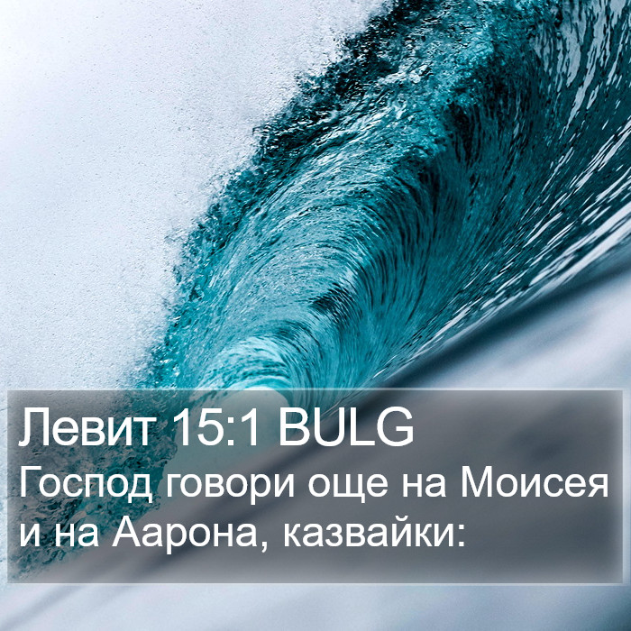 Левит 15:1 BULG Bible Study