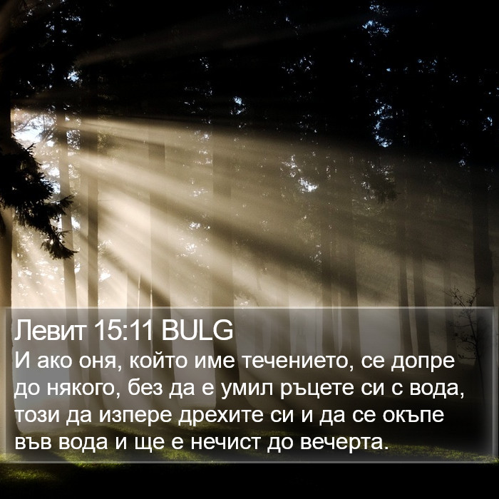 Левит 15:11 BULG Bible Study