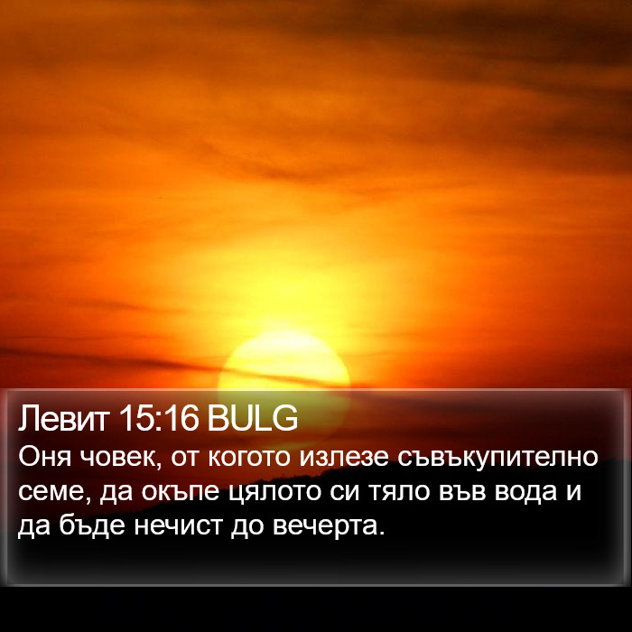 Левит 15:16 BULG Bible Study