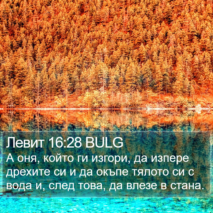 Левит 16:28 BULG Bible Study