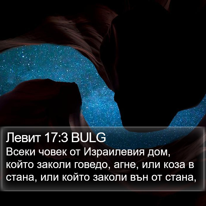 Левит 17:3 BULG Bible Study