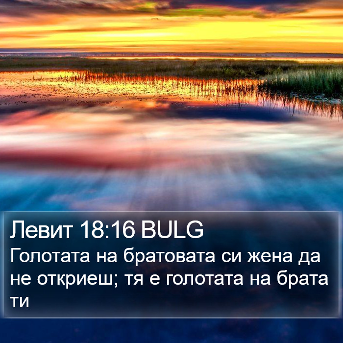 Левит 18:16 BULG Bible Study