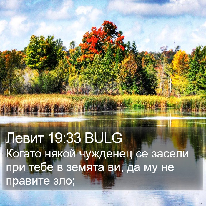 Левит 19:33 BULG Bible Study