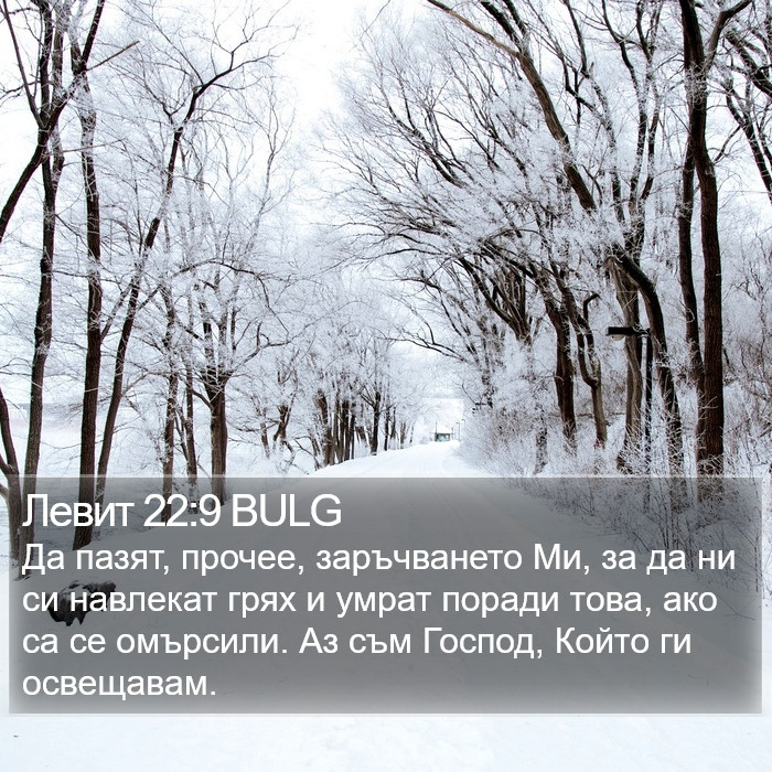 Левит 22:9 BULG Bible Study