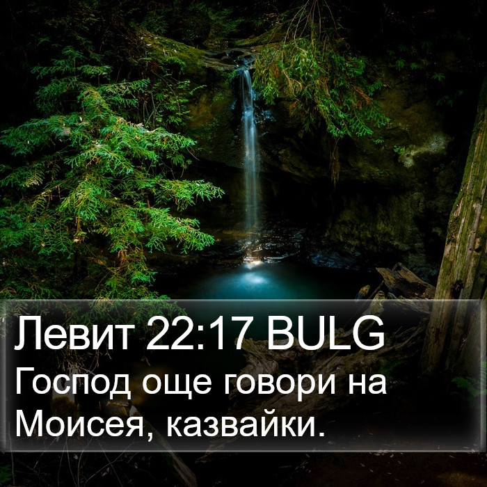 Левит 22:17 BULG Bible Study