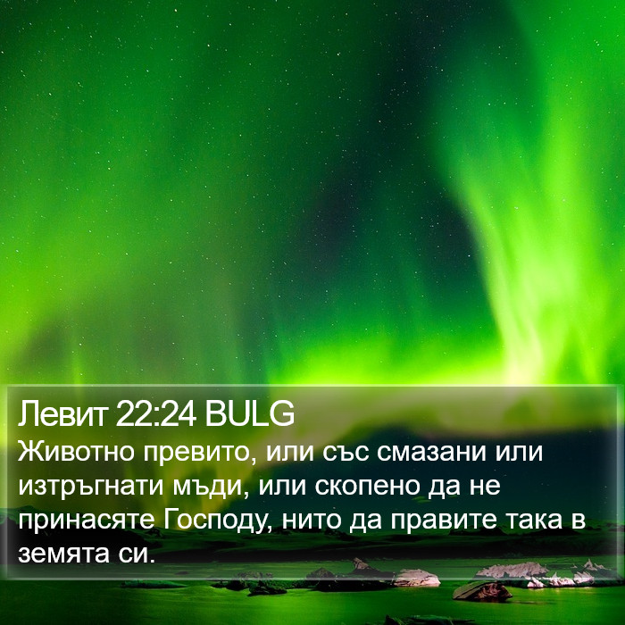 Левит 22:24 BULG Bible Study