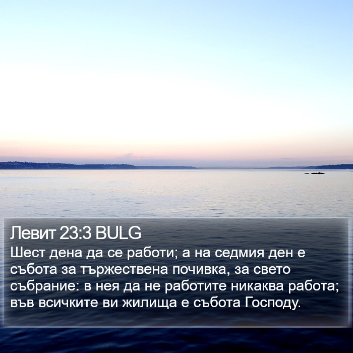 Левит 23:3 BULG Bible Study