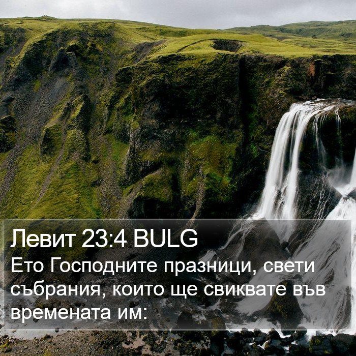 Левит 23:4 BULG Bible Study