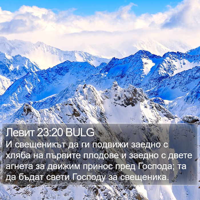 Левит 23:20 BULG Bible Study