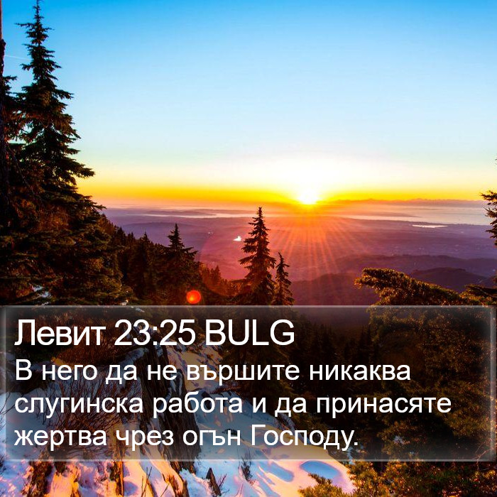 Левит 23:25 BULG Bible Study