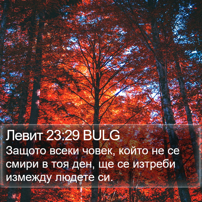 Левит 23:29 BULG Bible Study