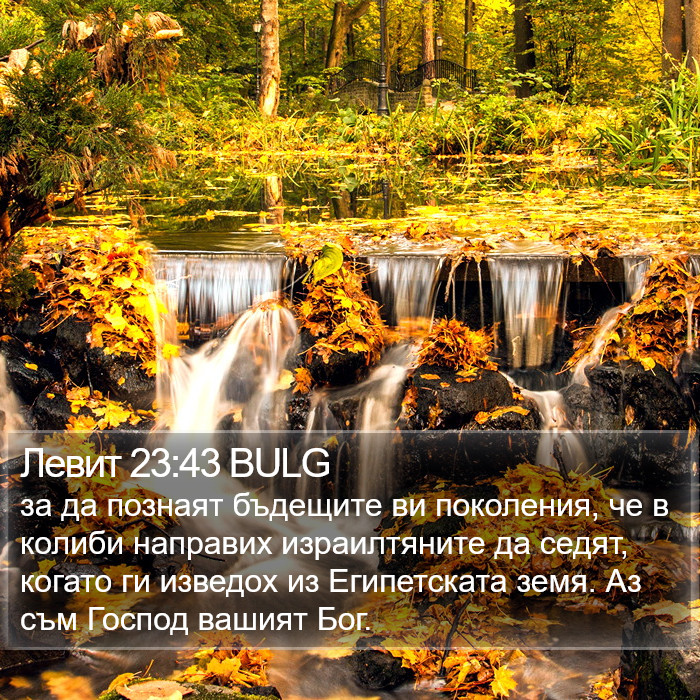 Левит 23:43 BULG Bible Study