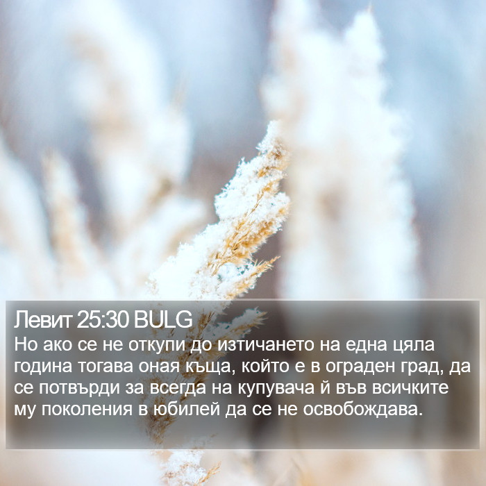 Левит 25:30 BULG Bible Study