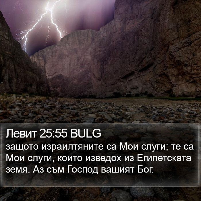 Левит 25:55 BULG Bible Study