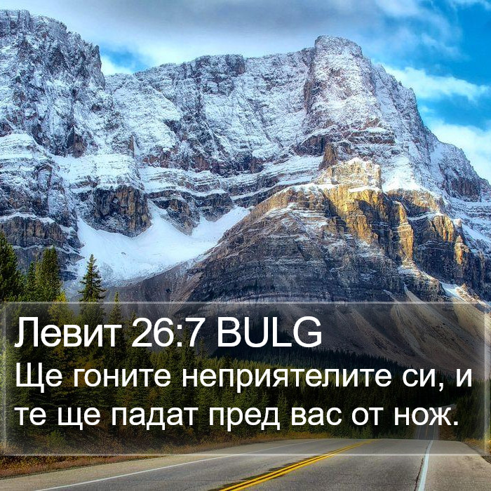 Левит 26:7 BULG Bible Study