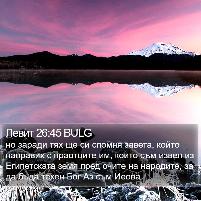 Левит 26:45 BULG Bible Study