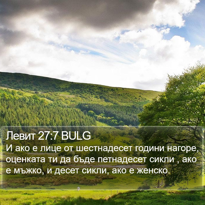 Левит 27:7 BULG Bible Study