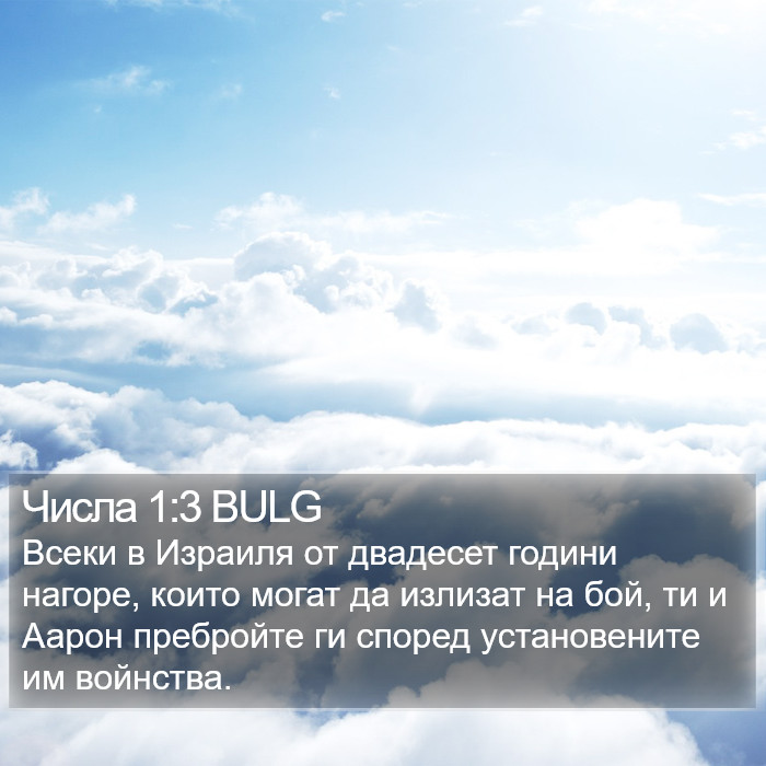 Числа 1:3 BULG Bible Study