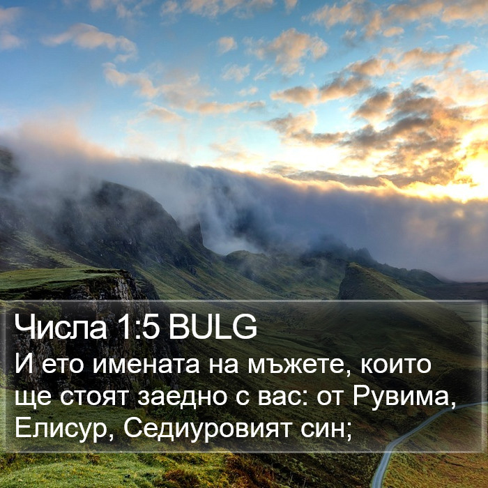 Числа 1:5 BULG Bible Study