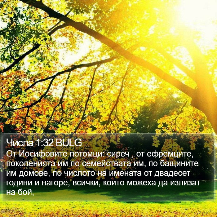 Числа 1:32 BULG Bible Study