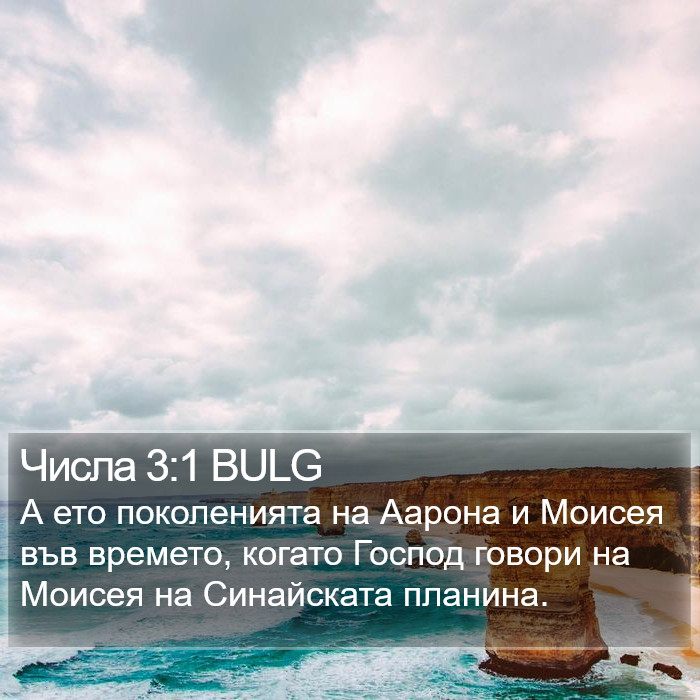 Числа 3:1 BULG Bible Study