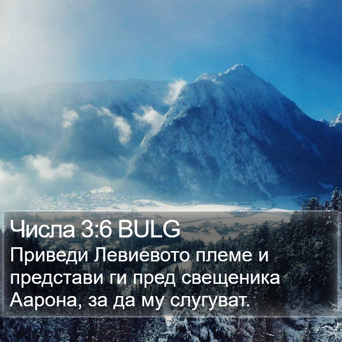 Числа 3:6 BULG Bible Study