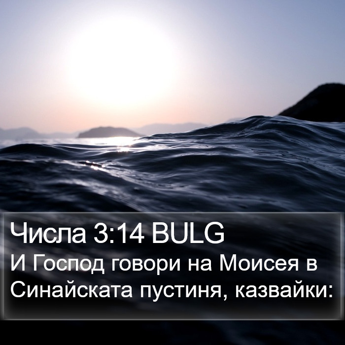 Числа 3:14 BULG Bible Study