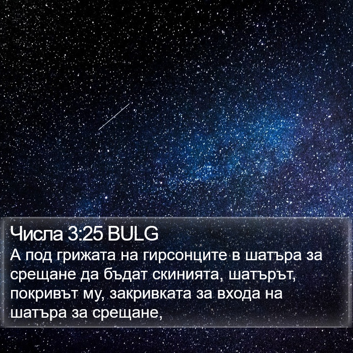 Числа 3:25 BULG Bible Study