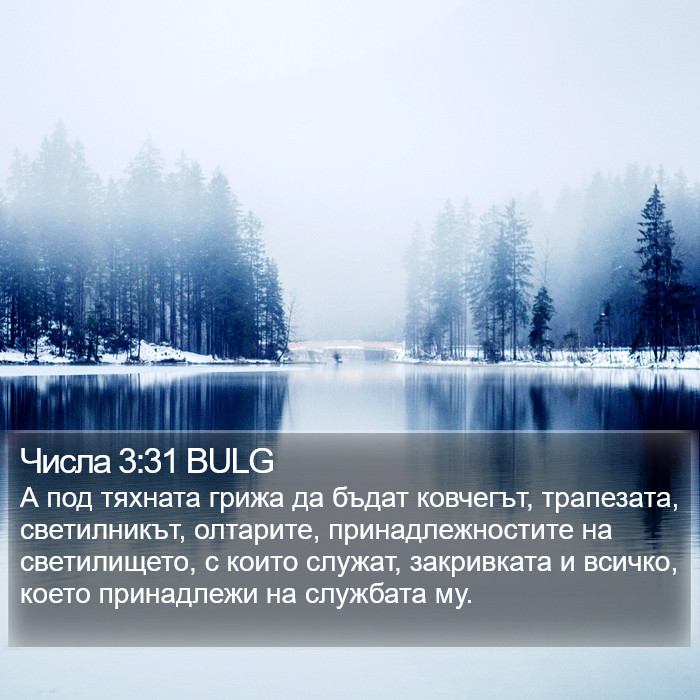 Числа 3:31 BULG Bible Study