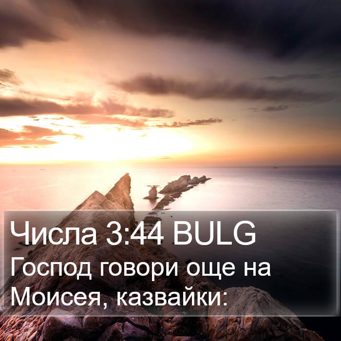 Числа 3:44 BULG Bible Study