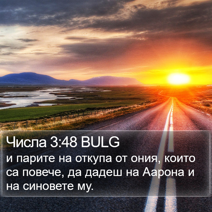 Числа 3:48 BULG Bible Study