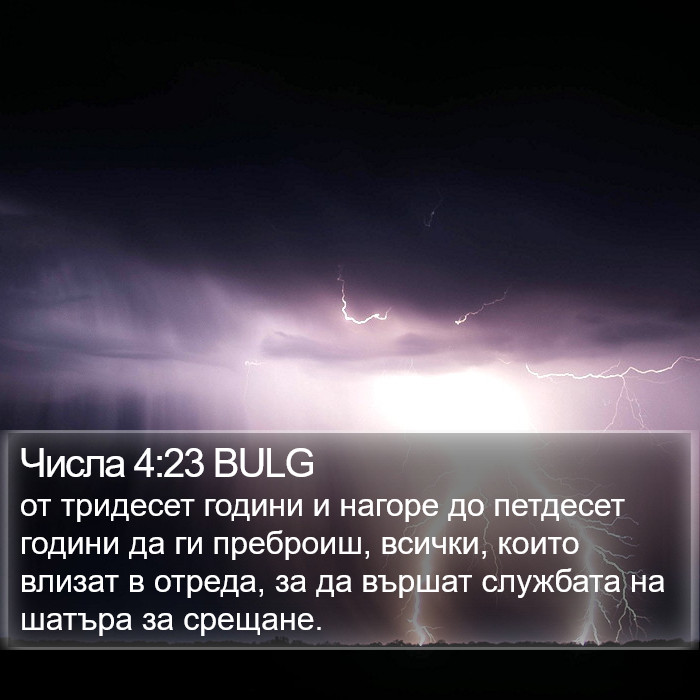 Числа 4:23 BULG Bible Study