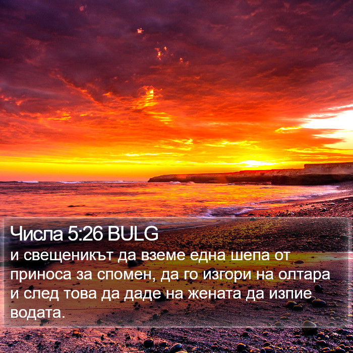 Числа 5:26 BULG Bible Study