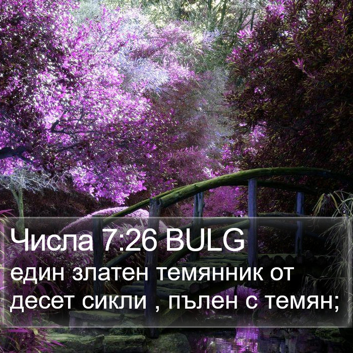 Числа 7:26 BULG Bible Study