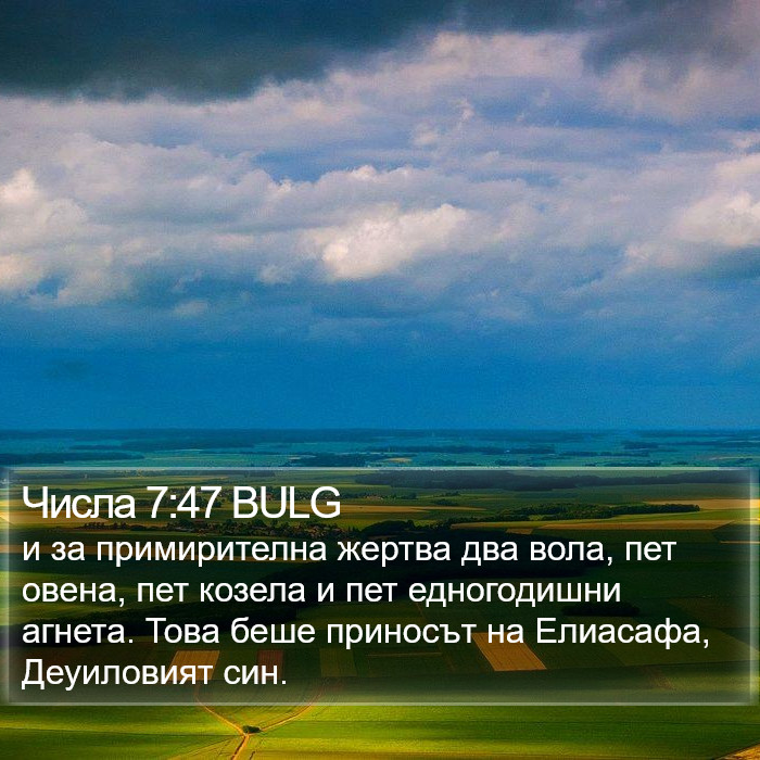 Числа 7:47 BULG Bible Study