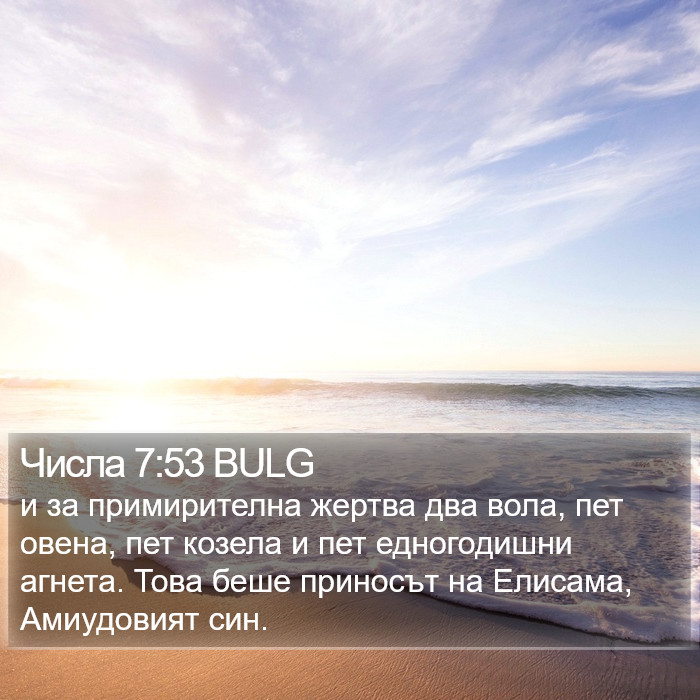 Числа 7:53 BULG Bible Study