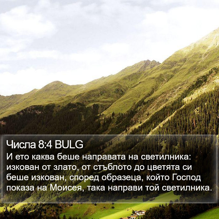 Числа 8:4 BULG Bible Study