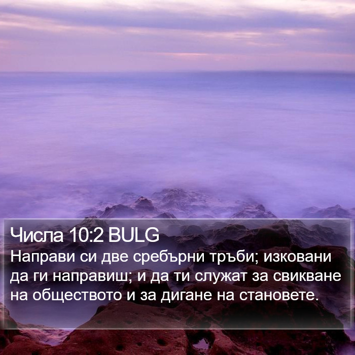Числа 10:2 BULG Bible Study