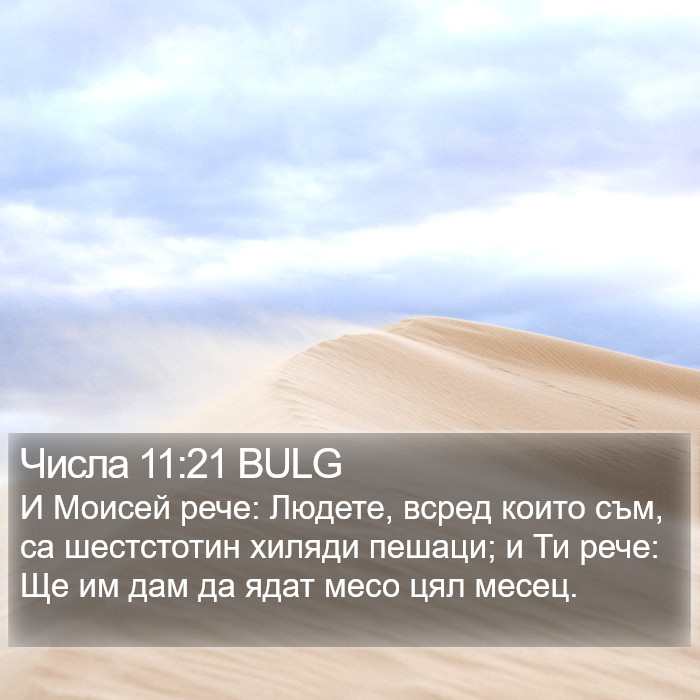 Числа 11:21 BULG Bible Study