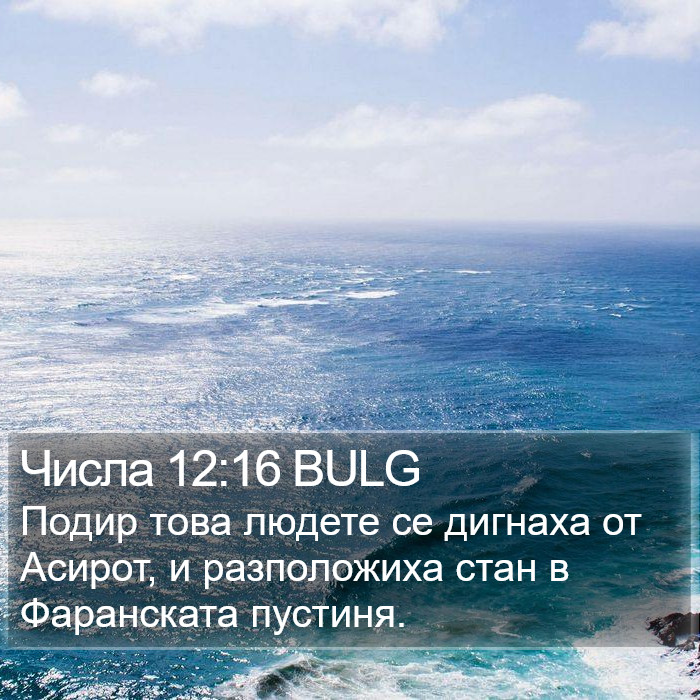 Числа 12:16 BULG Bible Study