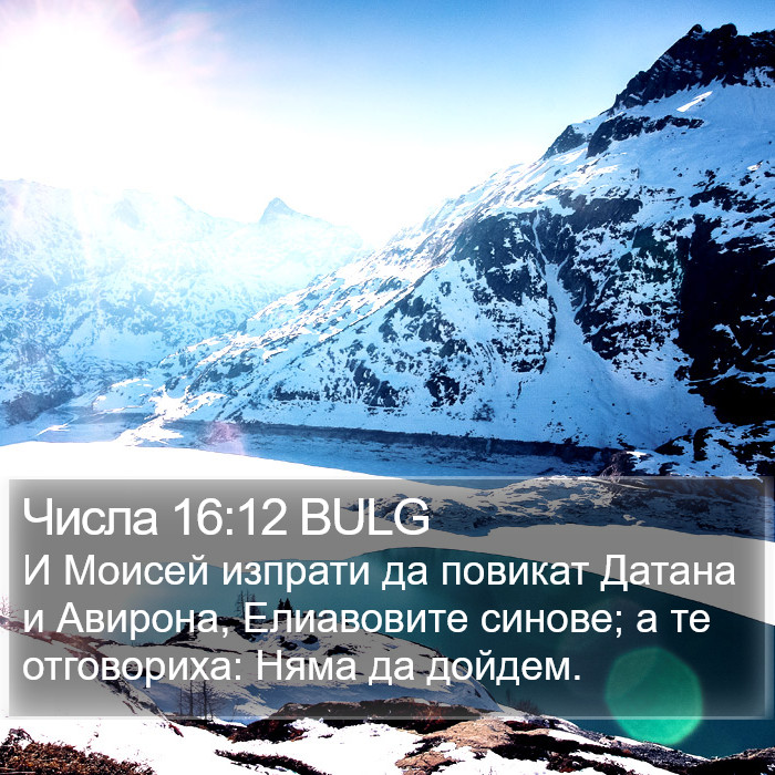 Числа 16:12 BULG Bible Study