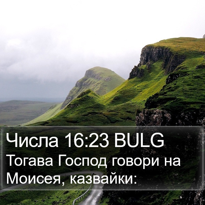 Числа 16:23 BULG Bible Study